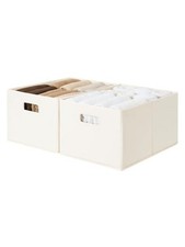 Fabric Storage Bins for Shelves, Large, 2-Pack Basket for Organizing Clothes