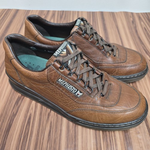 Mephisto Match Men's 9.5 Brown Desert Leather Sneakers Lace-Up Low Top EUC! $400