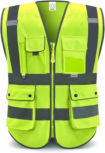 2XL Reflective Safety Vest for Men & Women High Visibility Class 2 Vest with Poc - product listing photo