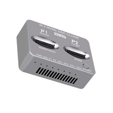 Dual-Bay M.2 NVME SSD Clone Gen2X2 20Gbps External Hard Disk Box for Mac Pro