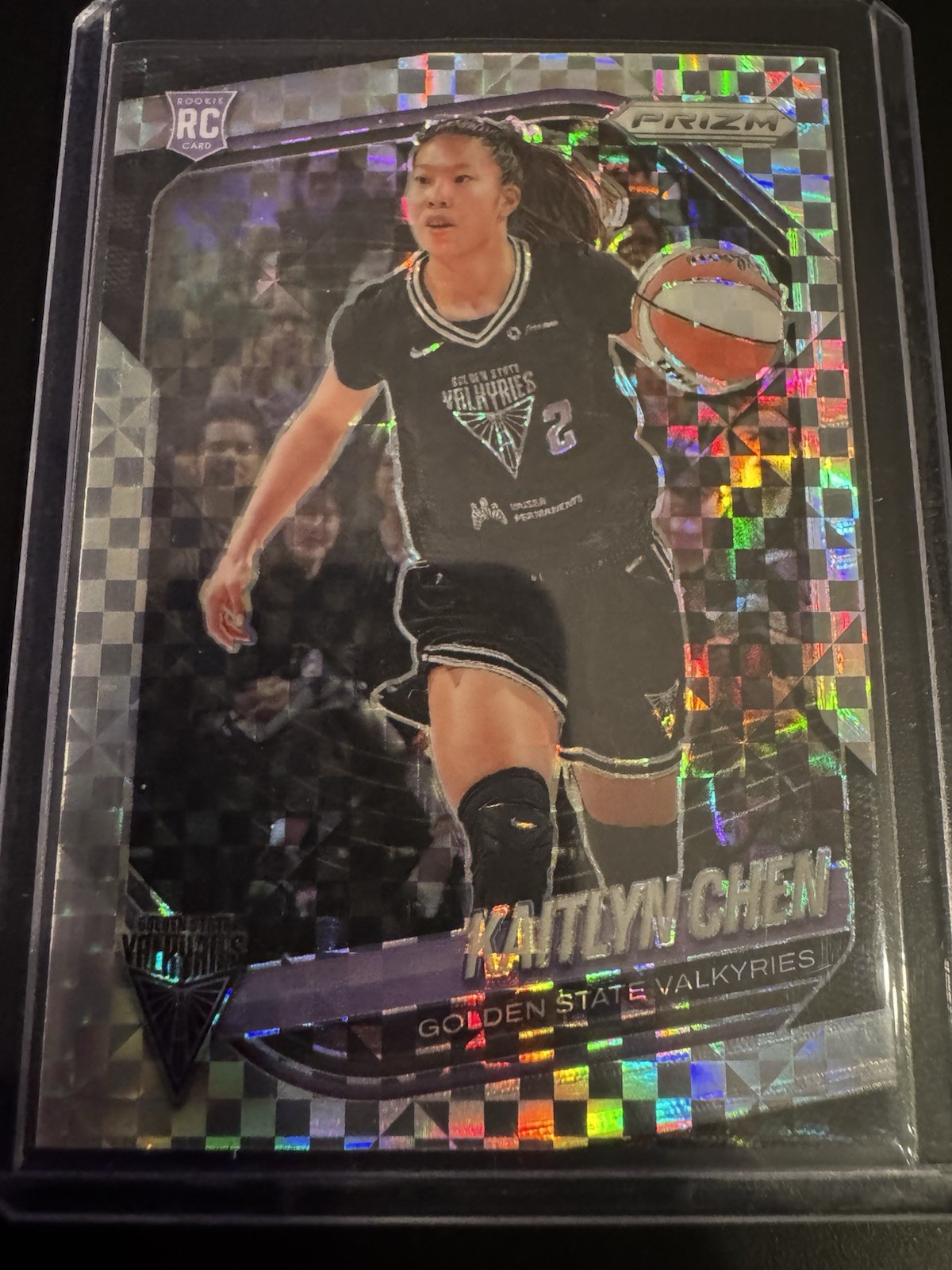 KAITLYN CHEN 2025 WNBA PRIZM CHECKERBOARD CASE HIT SSP ROOKIE RC VALKYRIES! #100