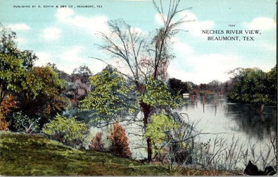#ad Neches River View Beaumont Texas TX Postcard $6.26
