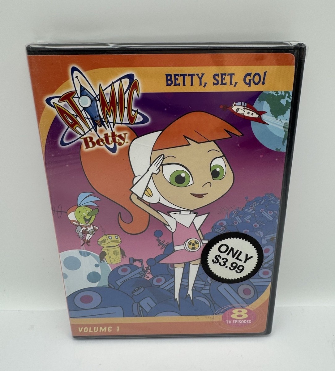 アトミック・ベティ vol.1：未開封DVD Atomic Betty Volume 1 Betty Set Go DVD 2005 8 Episodes Animated