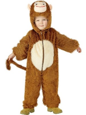 Smiffys Monkey Costume, Brown