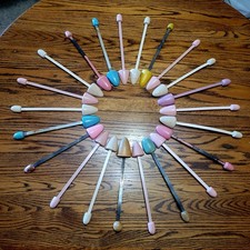 22 Vtg 1930's Pastel Wood And Metal Shoe Stretchers Shapers  A Lovely Bouquet 