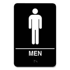 Cosco ADA Sign MEN and WOMEN Restroom Signs, 6" x 9", 2 pack (098095)