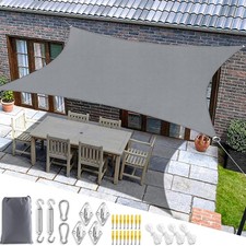 Sun Shade Sail for Garden 3x4m Rectangle Sunscreen Awning Canopy Waterproof