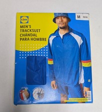 LIDL Tracksuit Men's Medium Blue/White/Red Windjacket Shorts 38/40 NEW