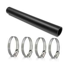 Gasoline Fuel Filler Neck Hose with 4 Hose Clamps,2.5 inches 2.5" ID straight