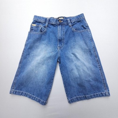 Southpole Denim Shorts Jorts Skater Hip Hop Y2K Boys Youth Size 18 Blue Baggy