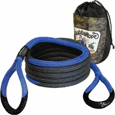 Bubba Sidewinder Extreme Recovery Rope 20'L x 5/8"W Black/Blue Eyes
