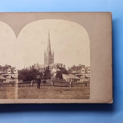 Norwich Norfolk Stereoview C1860 Sandlings Ferry Meadow Real Photo By Sedgefield