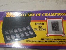 1988 Topps Gallery Of Champions Aluminum Baseball Card Replicas Sealed Box+ Case