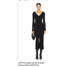 ASTR The Label Glenda Sweater Dress in Black Size Small