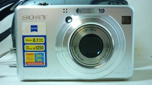 Sony Cyber-shot DSC-W100 8.1MP Digital Compact Camera Silver By Tested