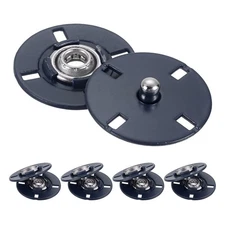5Pcs Snap Buttons, Metal Invisible Buckle (Navy Blue, 21mm)