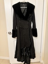 Blacklist Lip Service Long Black Blazer Coat Steampunk Goth 90s Y2K Punk Vintage