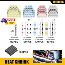 1000Pcs Heat Shrink Solder Seal Connectors Waterproof Electrical DIY Kit