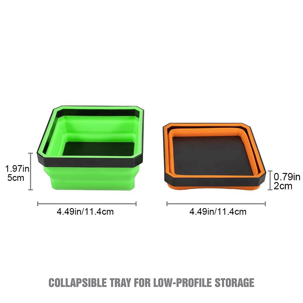 Collapsible Magnetic Parts Tray Tool Tray For Screw Nuts Washers Pins Other
