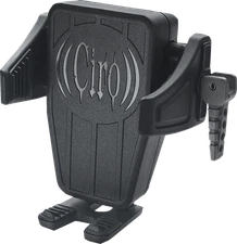 Ciro Cybercharger Trim Line Black Motorcycle Phone Holder & Wireless Charger