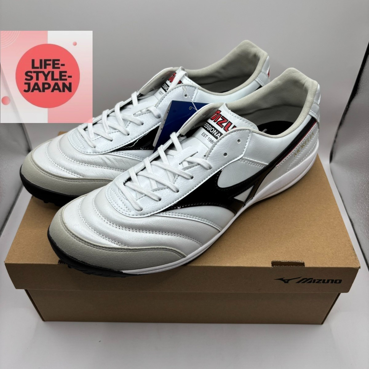 MIZUNO Morelia SALA ELITE TF Q1GB251209 Super White Pearl/Black Unisex Futsal 2E