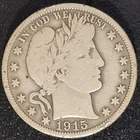 1915 D Denver Mint Barber Half Dollar Partial Liberty Nice Mid Grade Coin