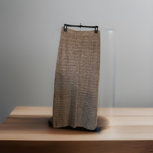 House of Harlow 1960 Crochet Midi Skirt Brown Size M Lined NEW - Picture 2 of 12