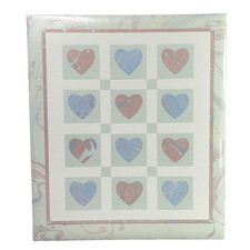 Hallmark Large Scrapbook Photo Expandable Album A Quilt of Hearts with 8 Pages