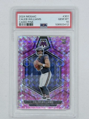 2024 Panini Mosaic - Rookies Caleb Williams #301 Camo Pink Mosaic Prizm (RC)