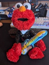 Elmo Rock Star Plush Guitar Sesame Street 12" Stuffed Toy 2007
