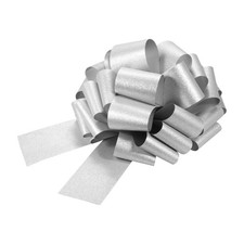 16 Inch Large Pull Bow Gift Wrapping Big Pull Bows Ribbon Silver