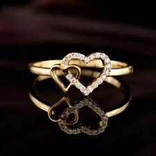 1.20 Ct Round Cut Simulated Diamond Wedding Band Ring In 14k Yellow Gold Plated