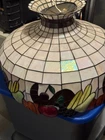 Vintage Stained Glass Hanging Lamp Tiffany Style 16” Fruit Pendant Light