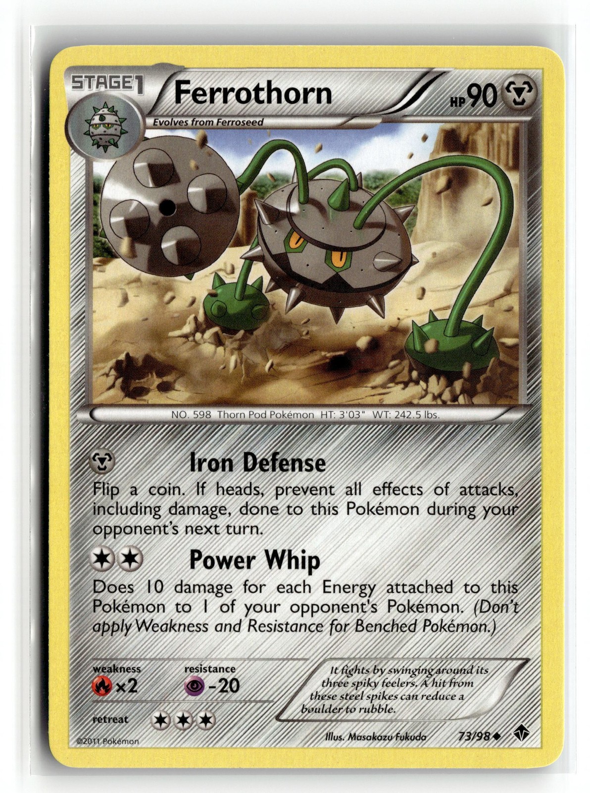 Pokemon: Emerging Powers #73/98 Ferrothorn (73)-Regular Uncommon.VO5