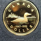 1867-1992 CANADA 125 Yrs Double Date Loonie One Dollar FROSTED PROOF