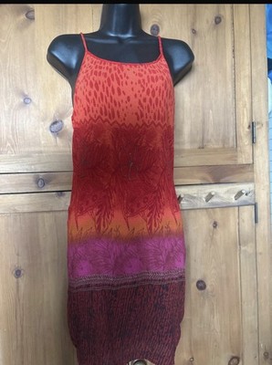 Rene Derhy Original Vintage Y2K women s dress Size 10/12 Boho Ibiza Festival 