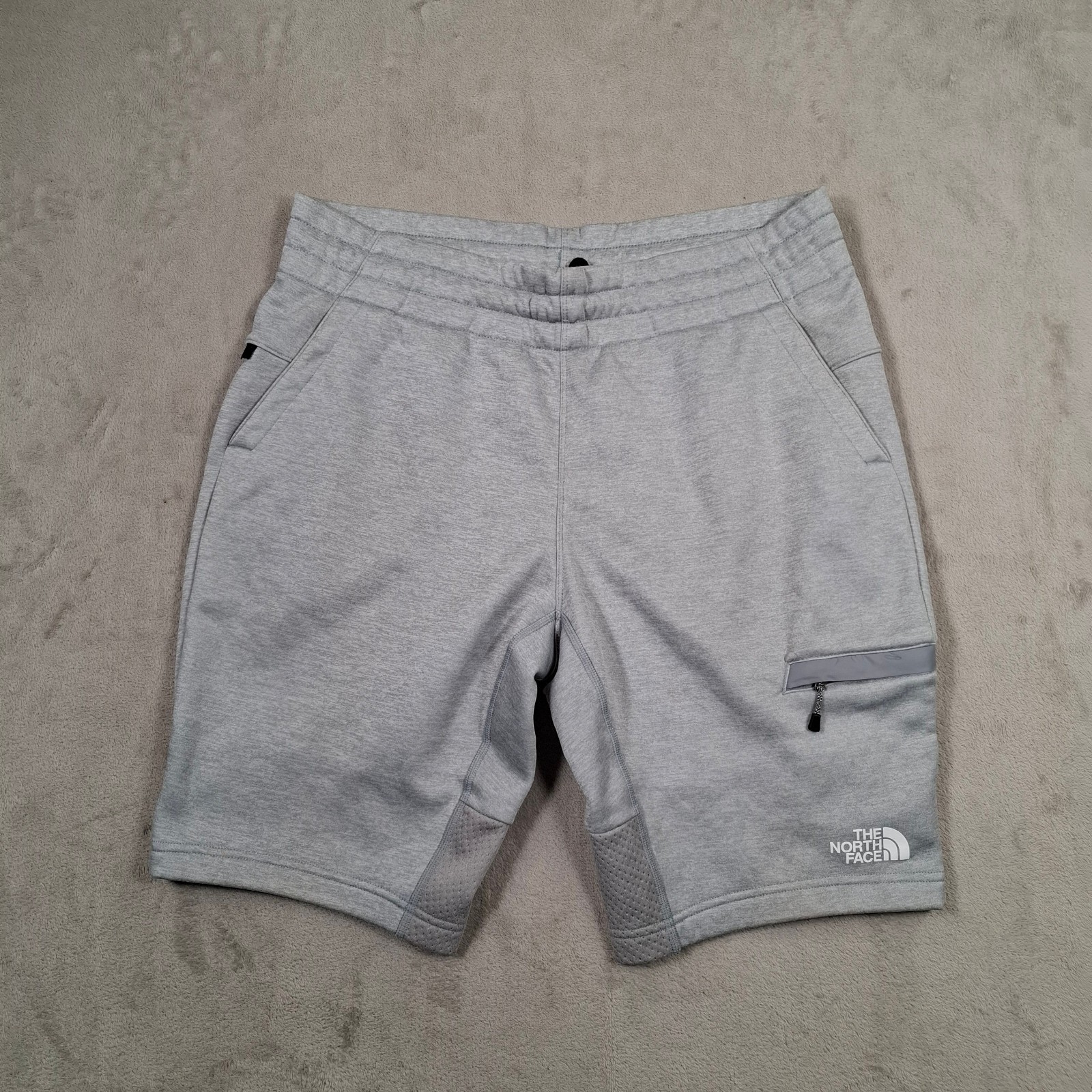 Pantalones Cortos The North Face Para Hombre Grandes Gris Carga Logo Informal Ropa Deportiva 10” Algodón