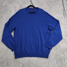 Club Room 2-Ply 100 Cashmere V-Neck Sweater Size XL Men  s Navy Blue Casual