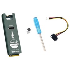 M.2 M Key To Type E Adapter Card With Gold Connectors And Heat Dissipation