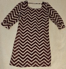 XS Garnet Chevron Shift Dress