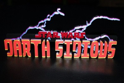 Darth Sidious 3D printed Logo Sign Wall Desk Shelf Art