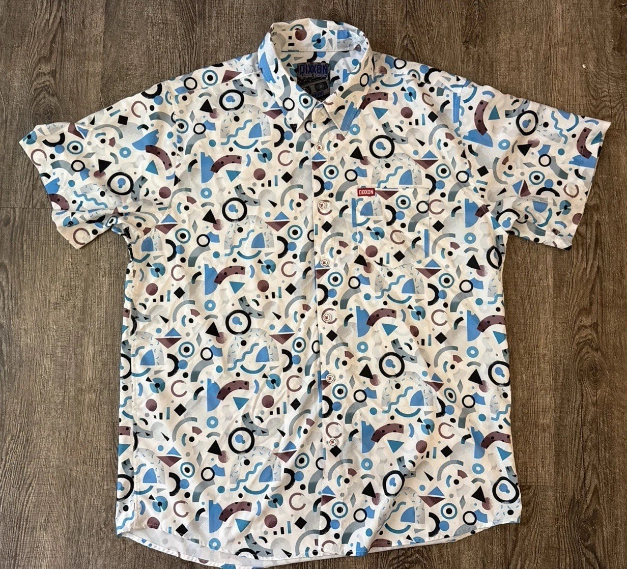 Dixxon Flannel Co Mens New Wave Party Button Up Shirt Size XL Short Sleeve