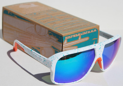 PIT VIPER The South Beach Flight Optics Sunglasses White/Blue Mirror NEW