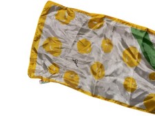 VTG MOD 70s Sheer Scarf Hippie Boho Retro Yellow Green Signed  Dino  Italy