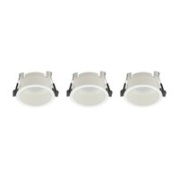 Einbauleuchte 3-Er Set Weiß Schlafzimmer GU10 Rund B:7 Cm Einbau Spot Strahler