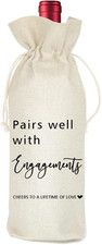 Engagement Wine Gift Bags, Bride Gift, Pairs Well with Engagements, Bridal Showe