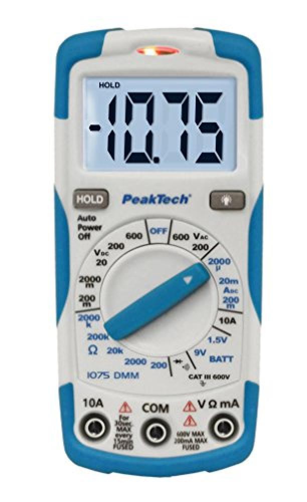 Peaktech 1075 Multimetro Digitale NCV CAT III 600V - Tester Professionale