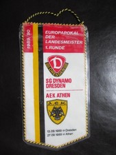 Wimpel Dynamo Dresden-AEK Athen,Cup der Landesmeister 1989