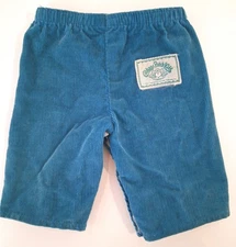 Vintage 1983 Cabbage Patch Kids Teal Corduroy Pants Original Appalachian Artwork