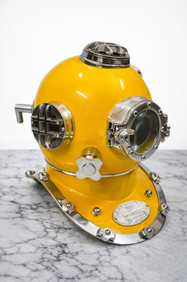 Handgefertigter Deep Sea Marine voll funktionsfähiger Taucherhelm, US Navy Sc...